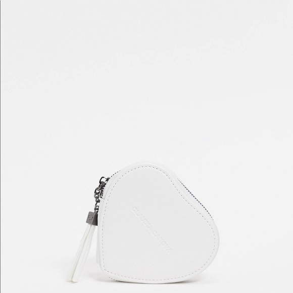 Heart Shaped Coin Purse in White - Picture 1 of 7